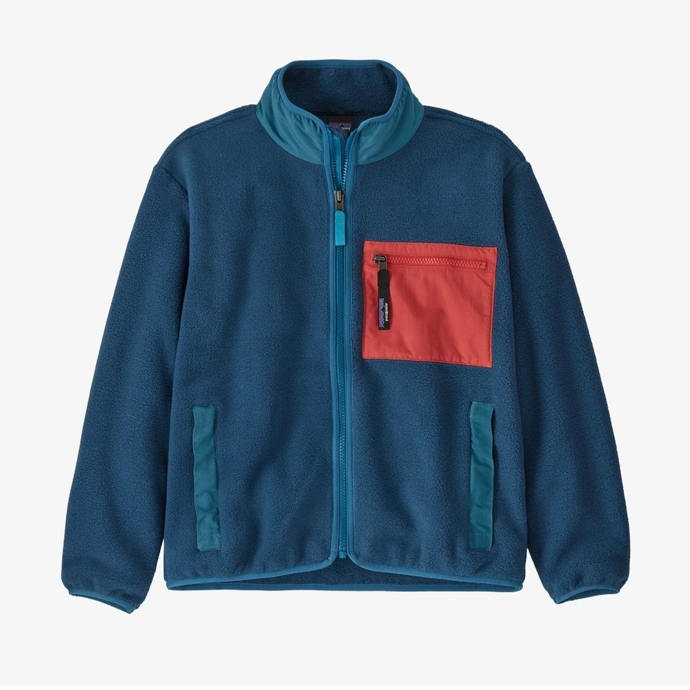 Patagonia Synchilla Jacket Kid's Blue Red Size XXL (16-18) NEW